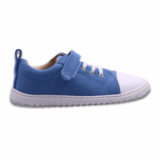 Zapatilla Ergonomica barefoot aconcagua 2 lona Celeste para niños unisex vista lateral