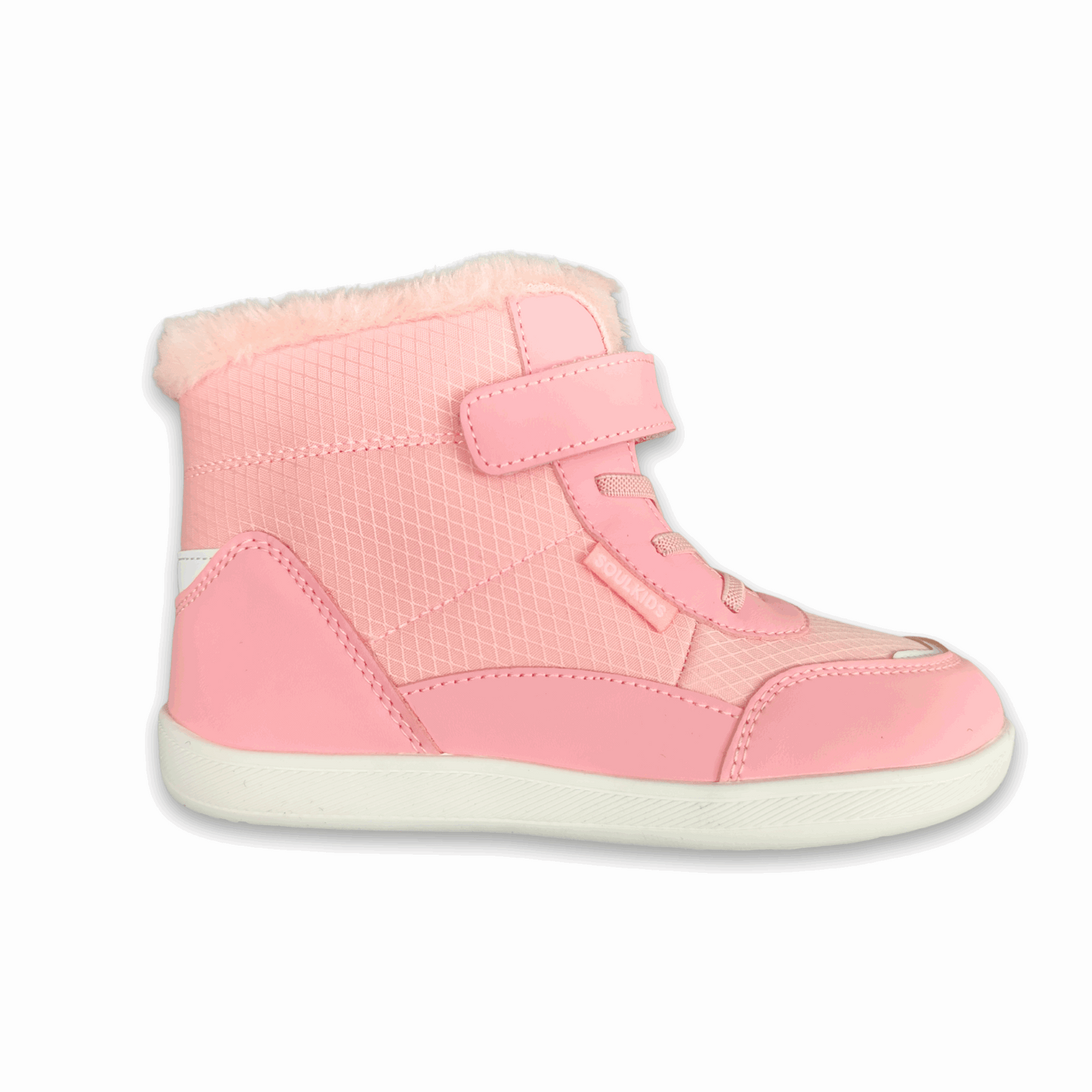 Botas Ergonómicas barefoot Andes Rosada para niñas vista lateral