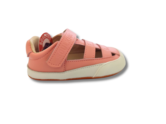 Sandalia ergonómica barefoot Oasis Rosada para niños vista Lateral