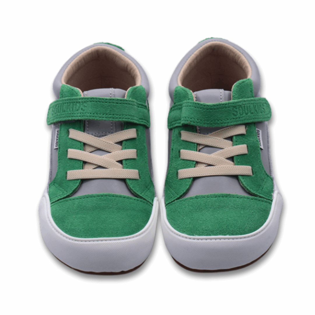 Zapatilla Ergonómica Oasis 2 - gris y verde - frontal  2
