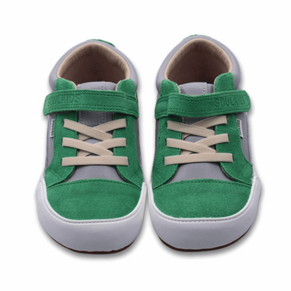 Zapatilla Ergonómica Oasis 2 - gris y verde - frontal  2