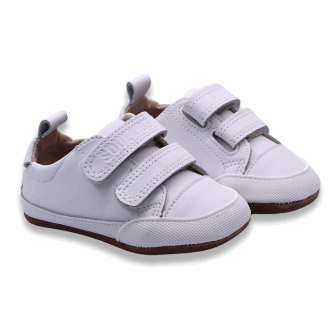 Zapatilla Ergonómica Pioneros 2 Blanca vista ambas en diagonal