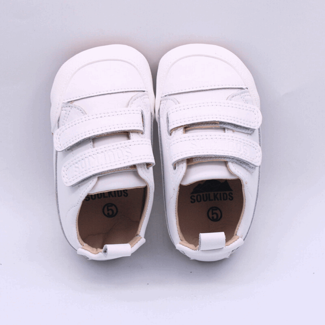 Zapatilla Ergonómica Pioneros 2 Blanca vista desde arriba