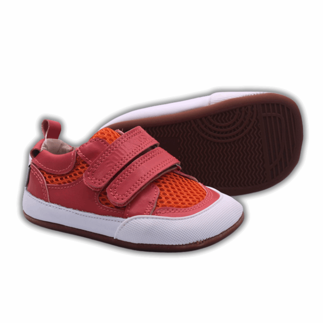Zapatilla Ergonomica Pioneros Mesh Color Rojo