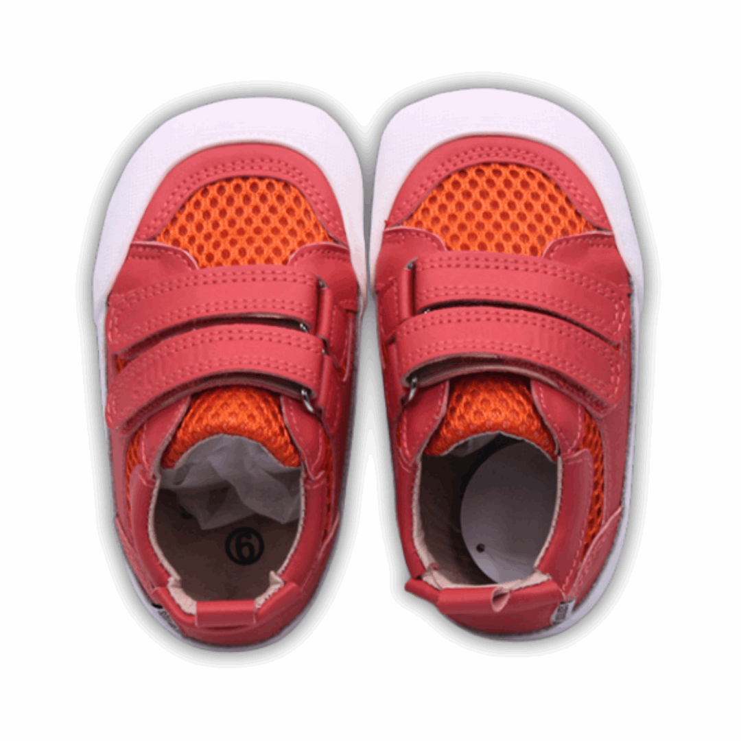 Zapatilla Ergonomica Pioneros Mesh Color Rojo