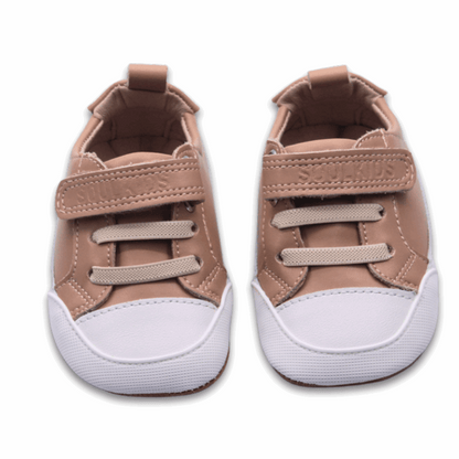 Zapatilla Ergonómica barefoot Pioneros (Vegan) color Capuccino vista frontal ambas 