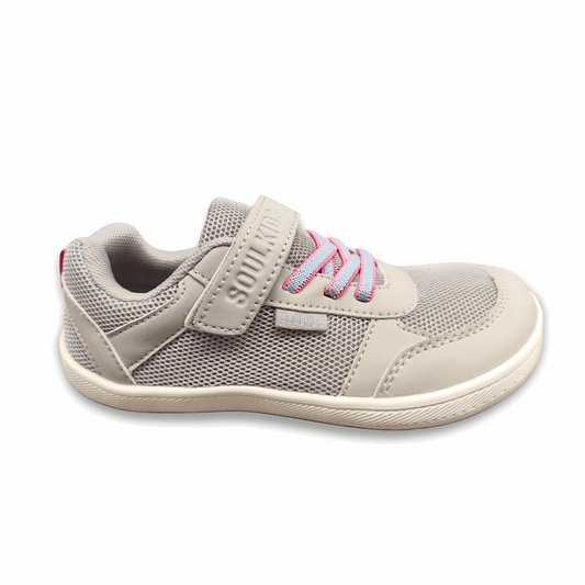 Zapatilla Ergonómica Barefoot Ñandú  Gris  para niñas vista lateral