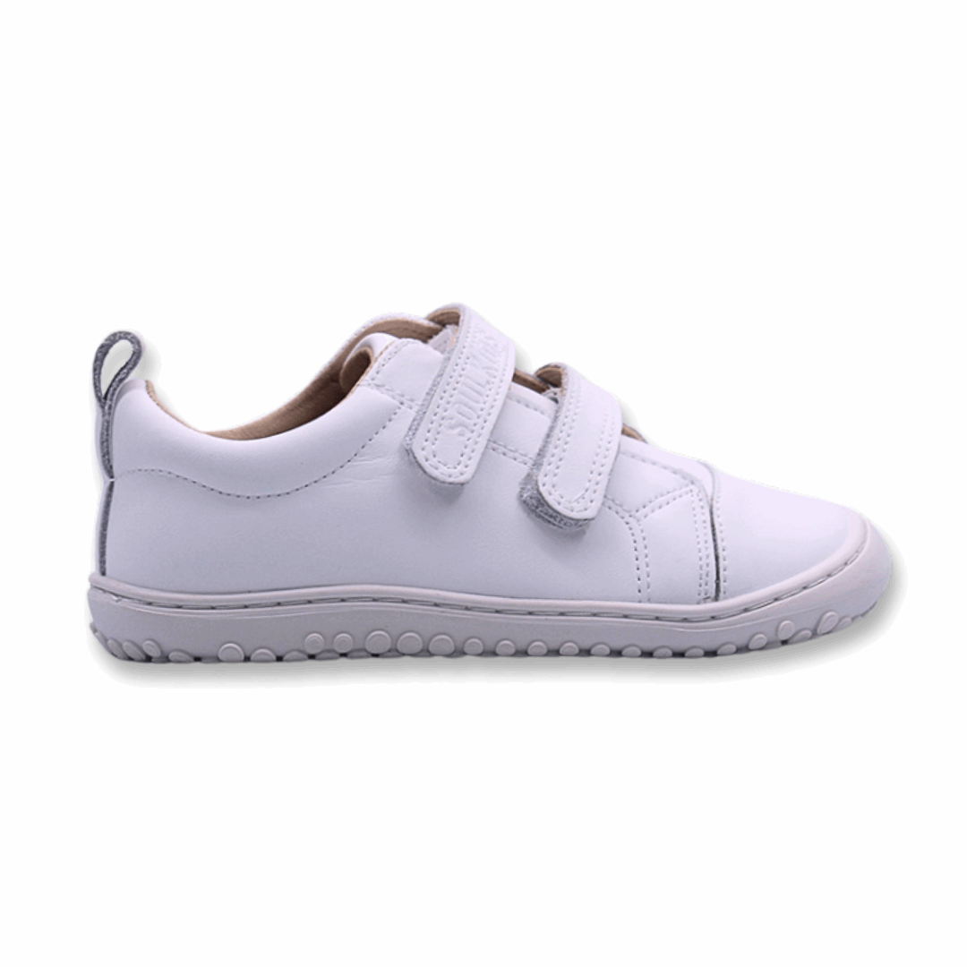 Zapatilla ergonómica barefoot escolar Aconcagua C2 blanco para niños unisex vista lateral